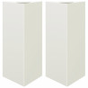 Vaso/floreira de jardim triangular 2pcs 40x34.5x70cm aço branco 2