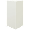 Vaso/floreira de jardim triangular 2 pcs 50x43x75 cm aço branco 5