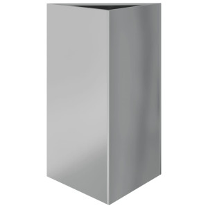 Vaso/floreira de jardim triangular 50x43x75 cm aço galvanizado H