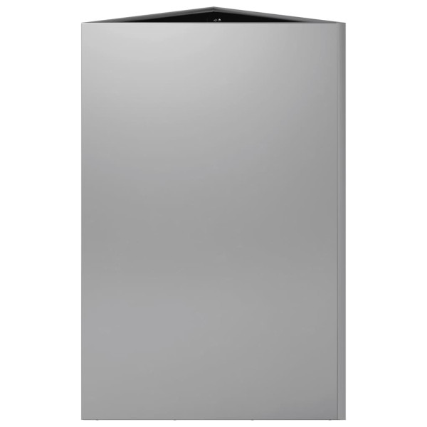 Vaso/floreira de jardim triangular 50x43x75 cm aço galvanizado M 5