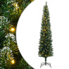 Árvore de Natal artificial fina com 300 luzes LED 180 cm 1