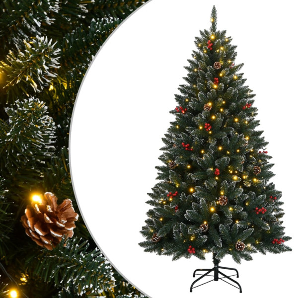 Árbol de Navidad artificial con bisagras 300 LEDs 180 cm D