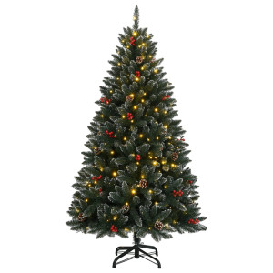 Árbol de Navidad artificial con bisagras 300 LEDs 180 cm H