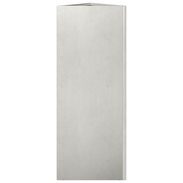 Vaso/floreira de jardim triangular 30x26x75 cm aço inoxidável M 5