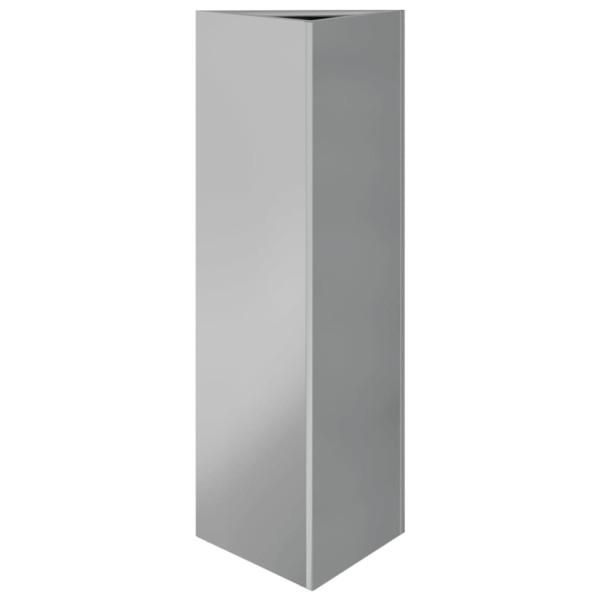 Vaso/floreira de jardim triangular 30x26x75 cm aço galvanizado M 2