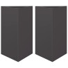 Vaso/floreira de jardim triangular 2 pcs 50x43x75 cm aço preto 2