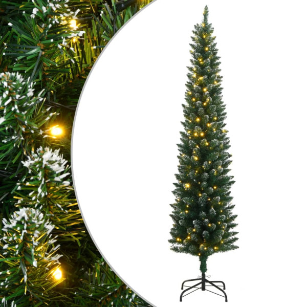 Árbol de Navidad artificial estrecho 150 LEDs 120 cm D