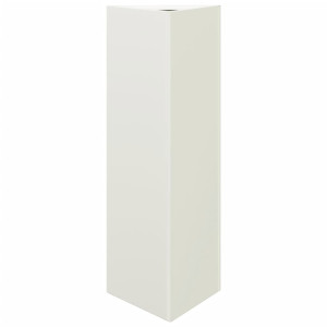 Vaso/floreira de jardim triangular 30x26x75 cm aço branco H