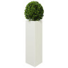 Vaso/floreira de jardim triangular 30x26x75 cm aço branco 3