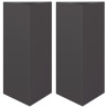 Vaso/floreira de jardim triangular 2 pcs 40x34.5x70cm aço preto 2