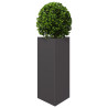 Jardineras triangulares 2 uds acero negro 40x34.5x70 cm 4