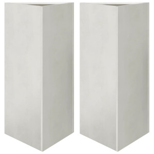 Jardineras triangulares 2 uds acero negro 40x34.5x70 cm H