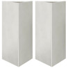 Vaso/floreira 2 pcs triangular 40x40x75 cm aço inoxidável 2