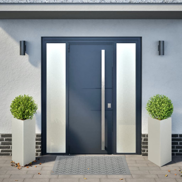 Jardineras triangulares 2 uds acero negro 40x34.5x70 cm M 3