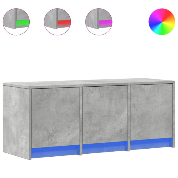Mueble de TV LED madera ingeniería gris hormigón 97x34x40 cm M 2