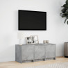 Mueble de TV LED madera ingeniería gris hormigón 97x34x40 cm 4