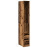 Armario de madera de ingeniería madera envejecida 30x50x200 cm 2