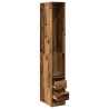 Armario de madera de ingeniería madera envejecida 30x50x200 cm 5