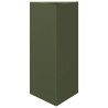 Jardinera triangular acero verde oliva 40x34.5x70 cm 2
