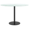 Tablero de mesa diseño mármol vidrio templado blanco Ø60x0.8 cm 3
