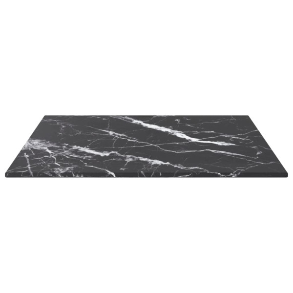 Tablero mesa diseño mármol vidrio templado negro 40x40 cm 6 mm M 3