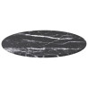 Tablero de mesa diseño mármol vidrio templado negro Ø40x0.8 cm 2