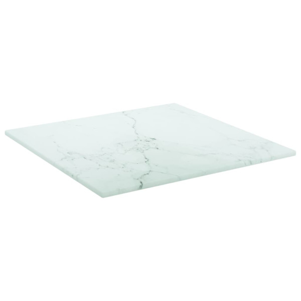 Tablero mesa diseño mármol vidrio templado blanco 30x30 cm 6 mm M 2