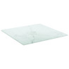 Tablero mesa diseño mármol vidrio templado blanco 30x30 cm 6 mm 2