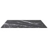 Tablero mesa diseño mármol vidrio templado negro 60x60 cm 6 mm 3