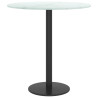 Tablero de mesa diseño mármol vidrio templado blanco Ø40x0.8 cm 3