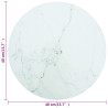 Tablero de mesa diseño mármol vidrio templado blanco Ø40x0.8 cm 4