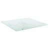Tablero mesa diseño mármol vidrio templado blanco 40x40 cm 6 mm 2