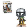 Funko pop estrela guerras o mandalorian voando com jato & bebê yoda 50959 1