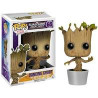 Funko pop bobble maravilha os guardiões da galáxia groot dançando 1