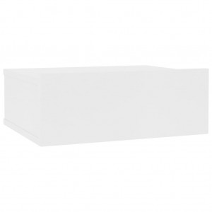 Mesa de cabeceira suspensa 40x30x15 cm derivados madeira branco H