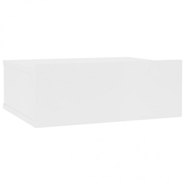 Mesa de cabeceira suspensa 40x30x15 cm derivados madeira branco M 2