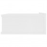 Mesa de cabeceira suspensa 40x30x15 cm derivados madeira branco 5