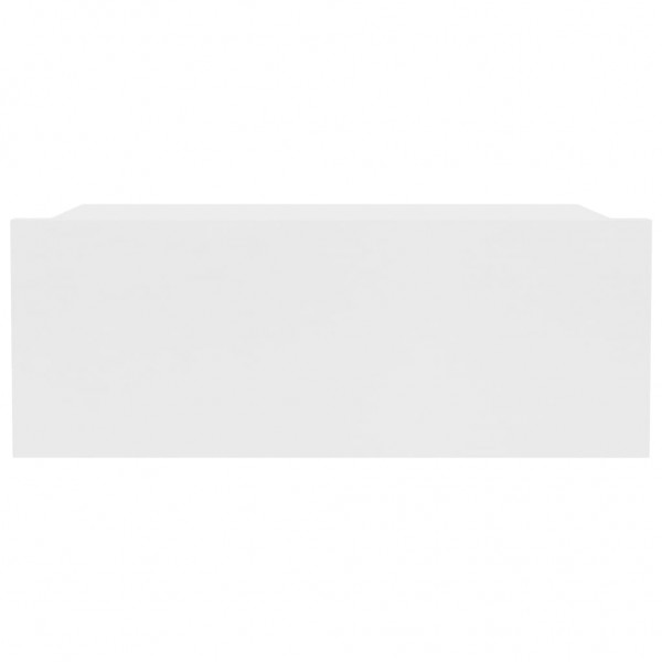 Mesas de cabeceira flutuantes 2 pcs derivados de madeira branco M 3