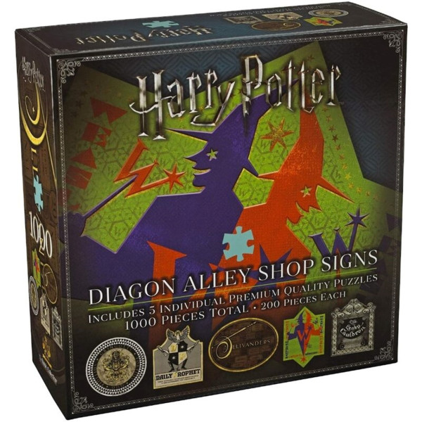 Puzzle the noble collection harry potter callejon diagon simbolos & logos tiendas 1000 piezas M 2