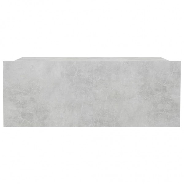 Mesita de noche flotante contrachapada gris hormigón 40x30x15cm M 4
