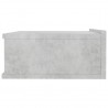 Mesita de noche flotante contrachapada gris hormigón 40x30x15cm 5