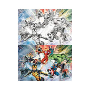 Puzzle para rascar prime 3d marvel collage de personajes 150 piezas H