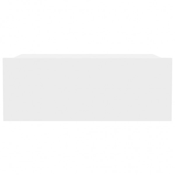 Mesas de cabeceira suspensas 2 pcs 40x30x15 cm branco brilhante M 4