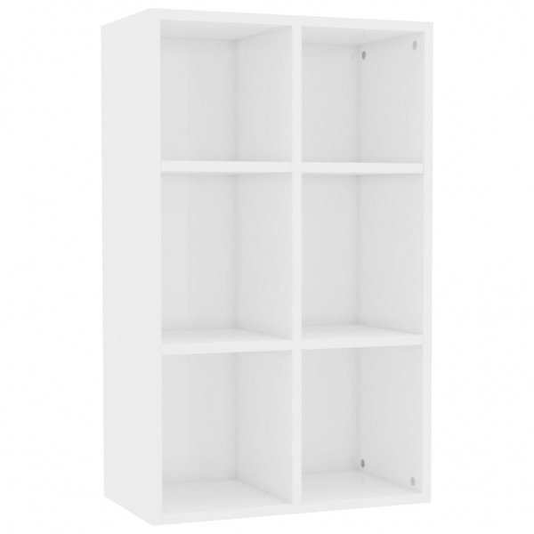 Estantería/Aparador contrachapada blanco brillo 66x30x97.8 cm M 2