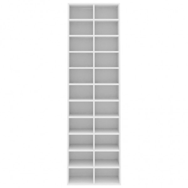 Mueble zapatero de madera contrachapada blanco 54x34x183 cm M 3