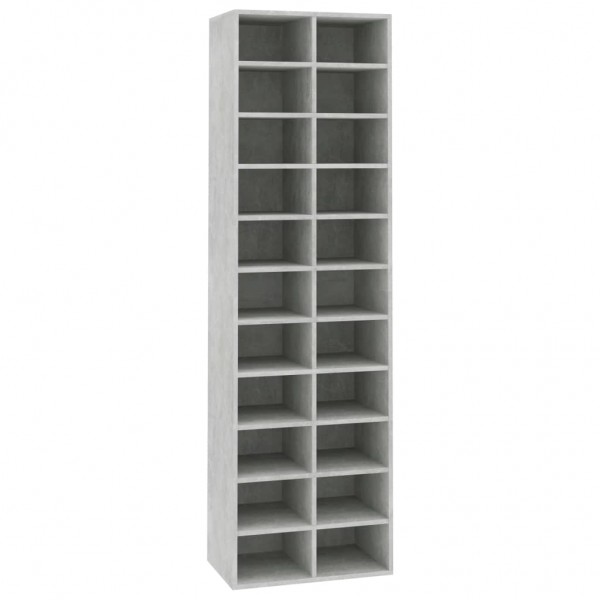 Mueble zapatero de contrachapada gris hormigón 80x35.5x180 cm M 2