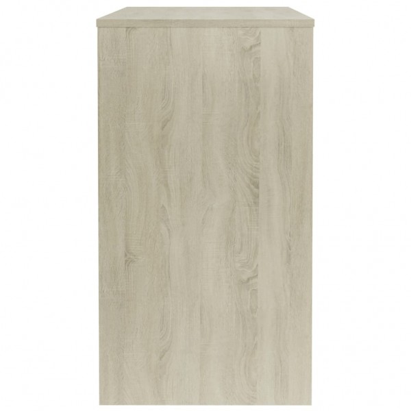 Escritorio de madera contrachapada color roble 90x40x72 cm M 5