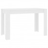 Mesa de comedor de aglomerado blanco 120x60x76 cm 2