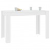 Mesa de jantar 120x60x76 cm derivados de madeira branco 1