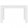 Mesa de comedor de aglomerado blanco 120x60x76 cm 4